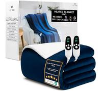 Get Trend Manta Electrica King 230x265 cm con 9 Niveles, Temporizador 12h y Protección contra Sobrecalentamiento, Manta Invierno para Cama, Sofá (Azul Marino, King EU)