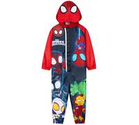 Get Trend Marvel Spiderman Mono Impermeable Niño Resistente Agua con Capucha Lana Chubasquero Todo en Uno Regalos Niños (4-5 Años, Multi Spidey)