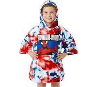 Get Trend Marvel Spiderman Toallas de Baño Playa y Piscina Toalla Capucha Niño Poncho Toalla Cambio de Bata Infantil Adolescente Suave y Absorbente (Multi Spiderman, 10-13 Años)
