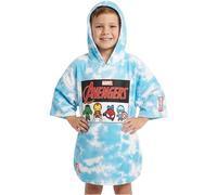 Get Trend Marvel Spiderman Toallas de Baño Playa y Piscina Toalla Capucha Niño Poncho Toalla Cambio de Bata Infantil Adolescente Suave y Absorbente (Azul Avengers, 10-13 Años)