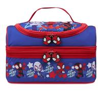 Get Trend Marvel Spidey Bolsa de Almuerzo Infantil Aislada, Lunch Bag con 2 Compartimentos para Bocadillos, para Escuela, Guardería o Colegio, Idea de Regalo Niños (Azul/Rojo Spidey)
