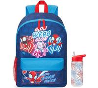 Get Trend Marvel Spidey Mochila Infantil y Botella Agua 500 ml, Mochila Escolar Deporte y Ocio, Botella Sin BPA, Regalo Niño (Multi Spidey)