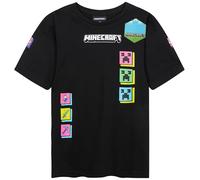 Get Trend Minecraft Camiseta Niño Manga Corta Pack Camisetas de 1 T Shirt Creeper Transpirable Regalos Niños y Adolescentes (7-8 Años, Negro Minecraft 1 Pck)