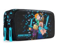 Get Trend Minecraft Estuche Niño y Niña, 2 Compartimentos, Ligero y Resistente, Gran Estuche Escolar para Lápices, Portalápices para Teens, Regalo Gamer Creeper (Multi Minecraft)