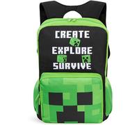 Get Trend Minecraft Mochila Niño, Mochila Escolar Niño Ajustable, Gran Capacidad para Colegio Viaje y Ocio, Regalo Gamer Niños (Verde/Negro Minecraft)