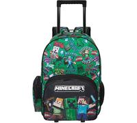 Get Trend Minecraft Mochila Trolley Infantil 2 en 1, Bolsa de Viaje con Ruedas y Estructura Metálica, Mochila Cabina, Regalo Gamer (Multi Minecraft)