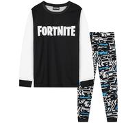 Get Trend Minecraft Pijama Niño Manga Larga, Conjunto Pijama para Niños y Adolescentes, Creeper Lounge Set, Ropa de Dormir, Regalo Gamer (15-16 Años, Azul/Blanco Fortnite)