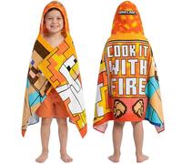 Get Trend Minecraft Poncho Toalla Niño con Capucha 125x75 cm, 100% Algodón, Toalla de Baño Infantil con Capucha, para Piscina Playa y Verano, Idea de Regalo para Niño (Multi Minecraft)