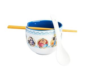 Get Trend One Piece Bol Ramen 600ml con Palillos y Cuchara, Juego 3 Piezas Cuencos Ceramica Japonés para Sopa Fideos Noodles, Vajilla Hogar y Cocina (Multi One Piece)
