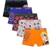 Get Trend One Piece | Dragon Ball Super | Naruto Calzoncillos Niño Boxer Algodon Elástico, Pack 5 Ropa Interior, 7-15 Años, Regalos de Anime