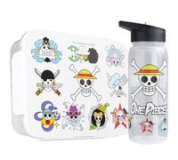 Get Trend One Piece Fiambrera y Botella Niños 580 ml Set, Lunch Box 1,75 L con Compartimentos, para Lavavajillas y Microondas, Libre de BPA, Bento Box Escolar Almuerzo Picnic y Ocio (Multi One Piece)