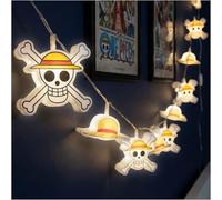Get Trend One Piece Luces LED 3D Guirnalda 10 Piezas, Luces LED Blancas Sombrero de Paja, Funciona con Pilas, 2 Modos de Luz, Decoración Habitación y Dormitorio, Regalo Anime