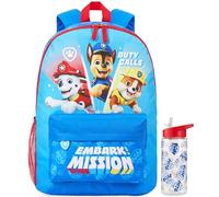 Get Trend Patrulla Canina Mochila Infantil y Botella Agua 500 ml, Mochila Escolar Deporte y Ocio, Botella Sin BPA, Regalo Niño (Multi Paw Patrol)