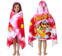 Get Trend Patrulla Canina Poncho Toalla Niña con Capucha 2-6 Años, 100% Algodón Toalla de Baño Infantil, Piscina Playa Poncho de Natación con Capucha, Idea de Regalo para Niña (Rosa Paw Patrol)