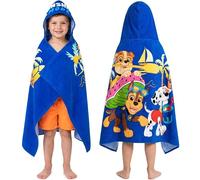 Get Trend Patrulla Canina Toalla con Capucha Niño 3-8 Años, Poncho Toalla de Baño Infantil de Algodón, Suave y Absorbente, para Piscina Playa Poncho, Accesorio de Viaje, Regalo Niño (Azul Paw Patrol)