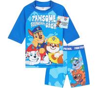Get Trend Paw Patrol Conjunto de Bañador Niño Bañador Natacion Set de Baño 2 Piezas con Camiseta y Pantalones Cortos (5-6 Años, Azul Paw Patrol)