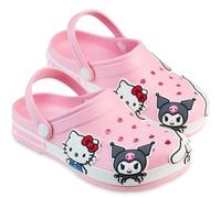Get Trend Paw Patrol | Hello Kitty | Zuecos Ghost Spider para niñas, pantuflas deslizantes, sandalias de jardín, zapatos de suela antideslizante, Multi/Rosa Hello Kitty, 12-13 Big Kid
