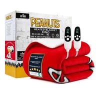 Get Trend Peanuts Snoopy Manta Electrica King 230x265cm, Manta Invierno Sherpa, 9 Niveles de Calor, Temporizador 12h y Protección contra Sobrecalentamiento (Rojo Snoopy, King EU)