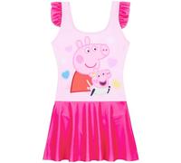 Get Trend Peppa Pig Bañador Niña con Falda 2-7 Años, Bañador Natación de Una Pieza con Braguita Integrada, Traje de Baño, Regalo Niña (2-3 Años, Rosa Peppa Pig)