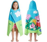 Get Trend Peppa Pig Poncho Toalla Niña con Capucha 2-6 Años, 100% Algodón Toalla de Baño Infantil, Piscina Playa Poncho de Natación con Capucha, Idea de Regalo para Niña (Multi Peppa)