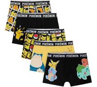 Get Trend Pokemon Calzoncillos Niño 5-14 Años, Pack 5 Boxer Algodon con Pikachu y Personajes, Conjunto Ropa Interior Infantil Cómoda (9-10 Años, Multi Pokemon)