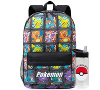 Get Trend Pokemon Mochila Niño y Botella Sin BPA 500 ml, Set Infantil, Grande Mochila Escolar Deporte y Ocio, Idea de Regalo Niño (Multi Pokemon)