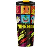 Get Trend Pokemon Taza Térmica Acero Inoxidable con Tapa Antiderrame 425ml, Vaso Térmico Niños Adultos, Bebidas Frías y Calientes, Termo Portátil (Multi Pokemon)