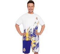 Get Trend Real Madrid CF Pijama Hombre Verano Conjunto de Pijama Futbol Corto Suave Ropa de Dormir Algodon Regalo para Él (2XL, Multi Real Madrid)