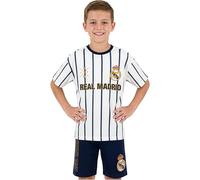 Get Trend Real Madrid Pijama Niño 7-14 Años, Conjunto Verano Niño, Camiseta Manga Corta y Pantalón Corto 100% Algodón, Regalo Futbol (Real Madrid, Blanco/Azul Marino, 7-8 Años)