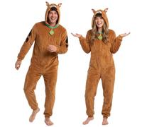 Get Trend Scooby Doo | McDonalds Disfraz Pijama Mujer Hombre, Onesie Adulto | Pijama Mono Mujer, Hombre y Adolescentes, Disfraz Gracioso con Capucha 3D para Fiestas, Ideas Regalo