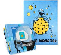 Get Trend Sesame Street Cookie Monster Manta Infantil para Cama Sofá Viaje, Decoracion Dormitorio, Mantas Suaves, Regalos Originales, 130x150cm (Multi Cookie Monster)
