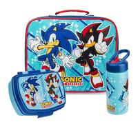 Get Trend SONIC THE HEDGEHOG Bolsa Termica Porta Alimentos con Fiambrera y Botella Agua Niño, 3 Pack para Almuerzo, Bolsa Lunch Box para Colegio y Viajes, Regalos Niños (Multi Sonic)