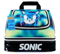 Get Trend SONIC THE HEDGEHOG Bolsa Termica Porta Alimentos Infantil Adolescentes Shadow Bolsa Almuerzo con Compartimentos para Escuela Picnic (Negro Sonic)