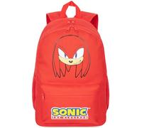 Get Trend Sonic The Hedgehog Mochila Niño, 46 x 32 x 16 cm, Grande Mochila Escolar y Viaje, Tirantes Acolchados, Ajustable y Ligera para Colegio y Ocio, Regalo Gamer (Rojo Knuckles)