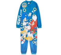 Get Trend Sonic The Hedgehog Pijama Entero Niño con o sin Capucha, Pijama Una Pieza, Polar Ropa de Dormir, Regalos para Niños (5-6 Años, Teal Sonic)