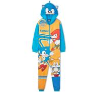 Get Trend Sonic The Hedgehog Pijama Entero Niño con o sin Capucha, Pijama Una Pieza, Polar Ropa de Dormir, Regalos para Niños (7-8 Años, Multi Sonic)