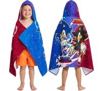 Get Trend Sonic The Hedgehog Poncho Toalla Niño con Capucha 125x75 cm, 100% Algodón, Toalla de Baño Infantil con Capucha, para Piscina Playa y Verano, Idea de Regalo para Niño (Multi Sonic)