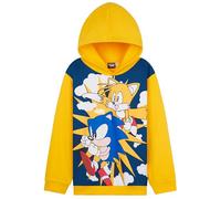 Get Trend Sonic The Hedgehog Sudadera con Capucha para Niño y Adolescente, Sudadera Suave y Cómoda, Shadow Knuckles Tails Regalos Niños (Amarillo/Azul, 6-7 Años)
