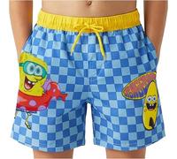 Get Trend Spongebob Squarepants Bañador Niño Natacion con Cordón Ajustable, 4-12 Años, Pantalón Corto de Playa, UPF 50+, Regalo Niños (9-10 Años, Bob Esponja Azul)