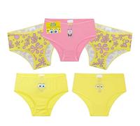 Get Trend Spongebob Squarepants Braguitas Niña Bragas Algodon 100% Suaves y Cómodas Ropa Interior Niña Pack de 5 Calzoncillos Slip (7-8 Años, Amarillo Spongebob 5 Pack)