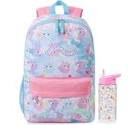Get Trend Squishmallows Mochila Niña con Botella Agua 500 ml, Botella Sin BPA y Mochila Escolar con Cremallera, Regalo Niña Ideal (Multi Squishmallows)