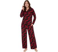 Get Trend Stranger Things Pijama Mujer y Chica con Camiseta Manga Larga y Pantalones Largos, Ropa Casa Invierno, Regalo Original (XL, Negro Stranger Things)