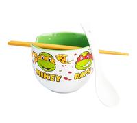 Get Trend Teenage Mutant Ninja Turtles Bol Ramen 600ml con Palillos y Cuchara, Juego 3 Piezas Cuencos Ceramica Japonés para Sopa Fideos Noodles (Multi TMNT)