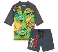 Get Trend Teenage Mutant Ninja Turtles Conjunto de Bañador Niño Bañador Natacion Set de Baño 2 Piezas con Camiseta y Pantalones Cortos (7-8 Años, Gris TMNT)