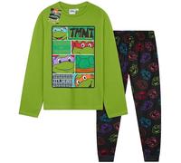 Get Trend Teenage Mutant Ninja Turtles Pijama Invierno Niño y Adolescente con Personajes Animados, Pijamas Manga Larga 2 Piezas, 4-12 Años, Ropa de Dormir (9-10 Años, Verde TMNT)