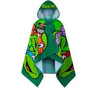 Get Trend Teenage Mutant Ninja Turtles Toallas de Baño Playa y Piscina con Capucha para Niños Bebe Toalla Poncho Toallas de Algodon (Tortugas Ninja Verde, 2-6 Años)
