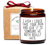 Get Well Soon Gifts - Vela de soja divertida, toma tu dolor, regalo de apoyo para el fomento, regalos de recuperación de cirugía, sentirse mejor, duelo, divorcio, perdón por tu pérdida, regalos de cáncer para mujeres, ella, amiga