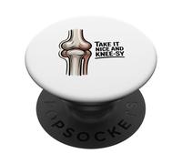 Get Well Soon Knee Take It Nice and Knee SY Funny Recovery PopSockets PopGrip Adhesivo