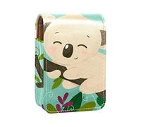 Get Well Soon Message with Cute Koala Lip Gloss Holder Lipstick Case Portable Mini Lipstick Storage Box Travel Lipstick Organizer Case with Mirror for Women, Varios colores, 9.5x2x7 cm/3.7x0.8x2.7 in