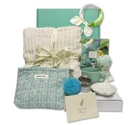 Get Well Soon Regalos para mujeres, paquete de cuidado, cesta de regalo para sentirse mejor, cálido después de la cirugía, regalo de aliento pensando en ti con manta, bufanda de seda, regalos de